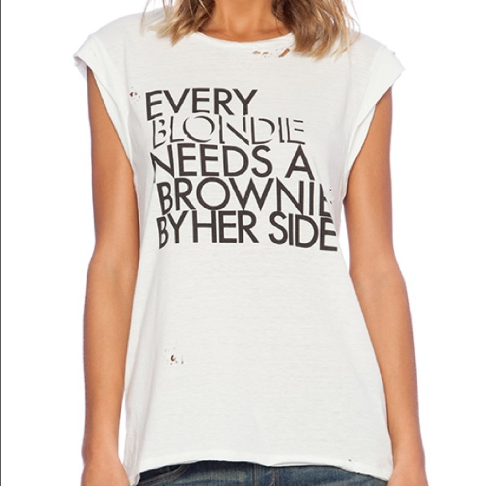 PAM & GELA | Frankie Destroyed Muscle Tee | Small
